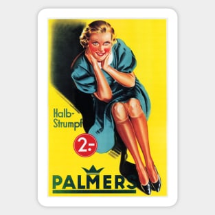 Palmers Stocking Hosiery German Art Deco Retro Poster Advertising 1930s Sticker